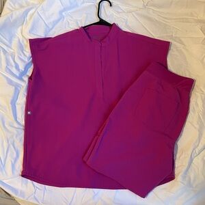 Bright Fuschia Figs Scrub Set